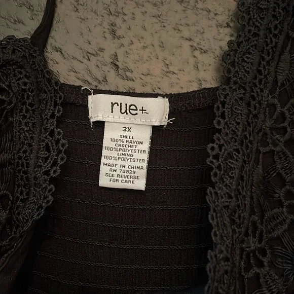 $10 FINAL MARKDOWN Rue 21 black lace Hi Lo Gauzy Strappy Dress 3X - Picture 5 of 5